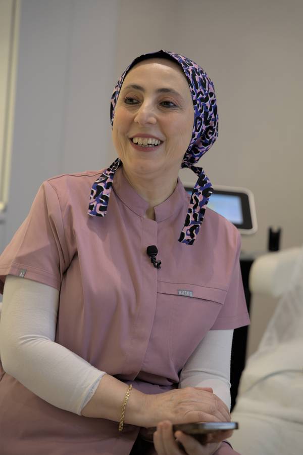 Doctor smiling in the clinic